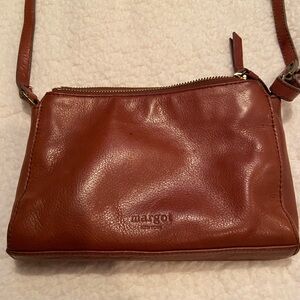 Margot Tan Leather Crossbody Bag
